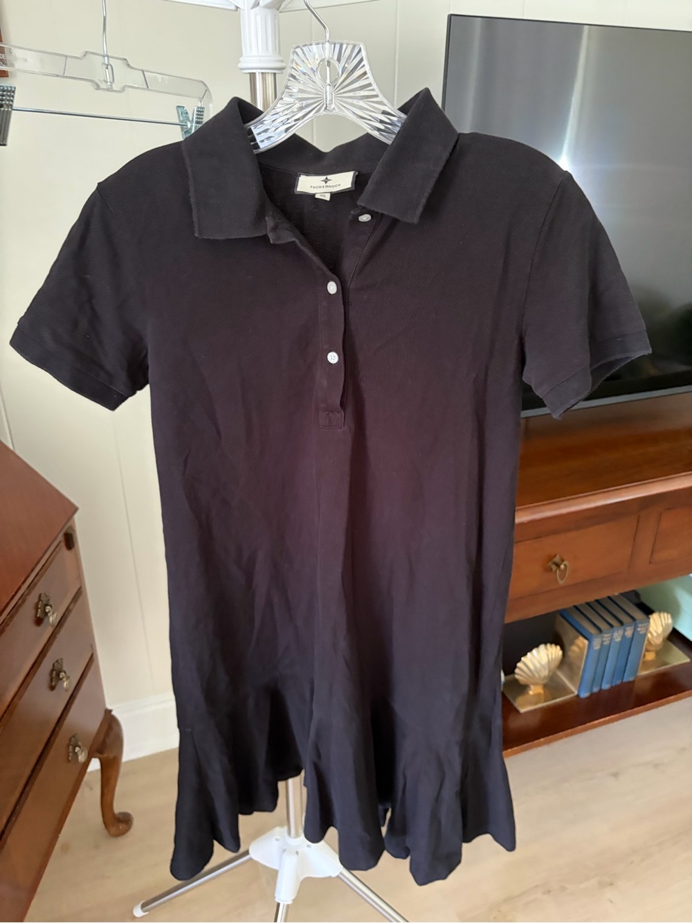 Tuckernuck Polo Shirt Dress with Ruffle Hem - Classic Preppy Casual